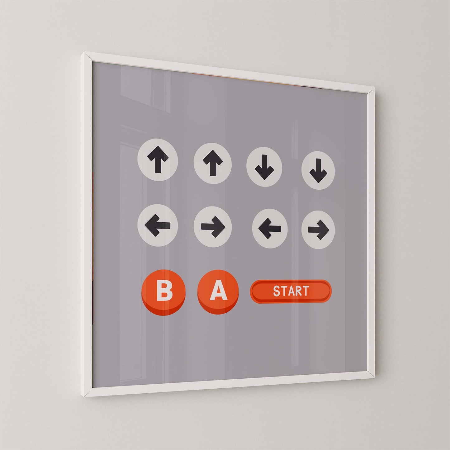 Konami Code Art Print - Minimalist Studio
