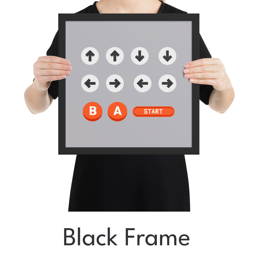 Konami Code Art Print - Minimalist Studio