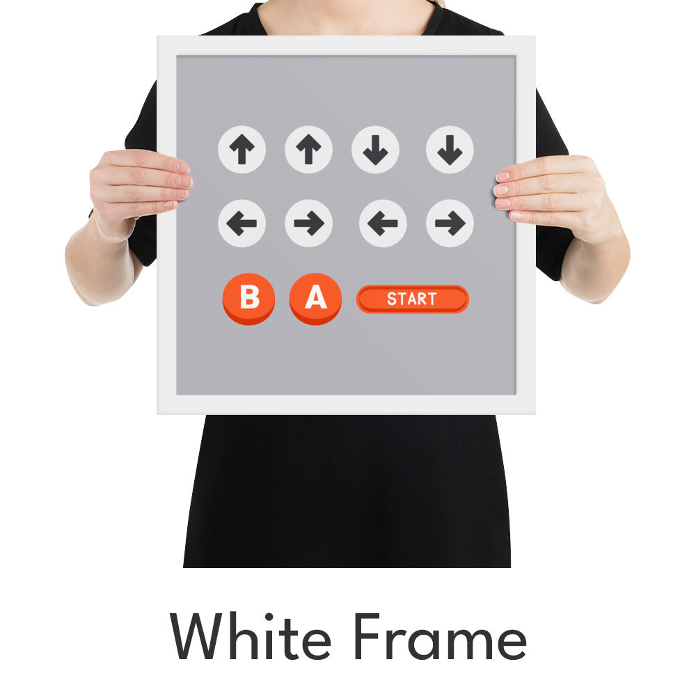 Konami Code Art Print - Minimalist Studio