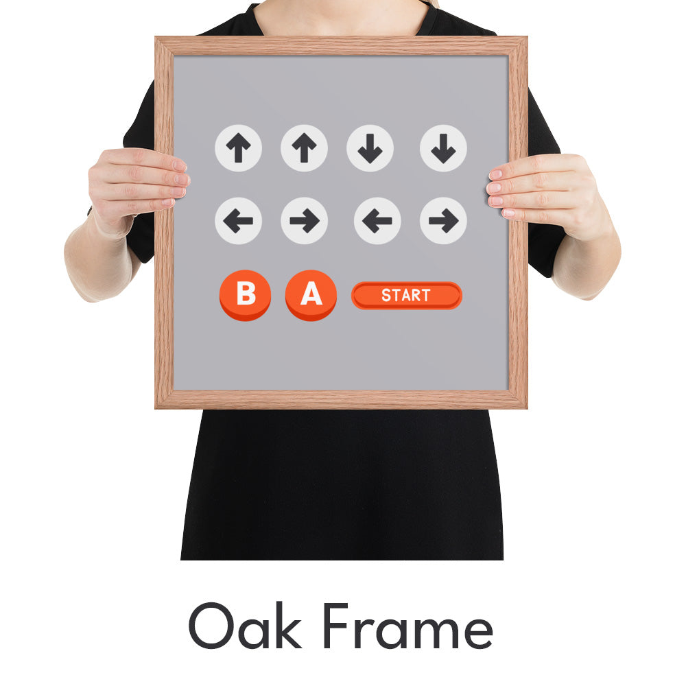 Konami Code Art Print - Minimalist Studio