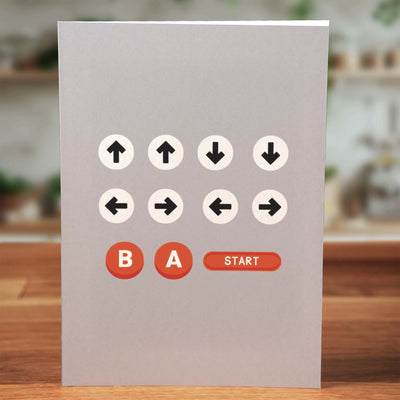 Konami Code Card - Minimalist Studio