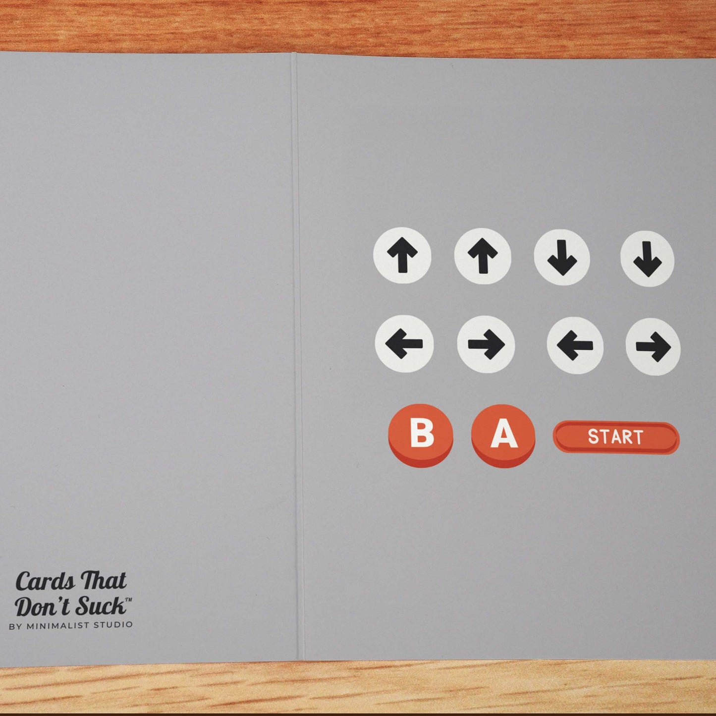 Konami Code Card - Minimalist Studio