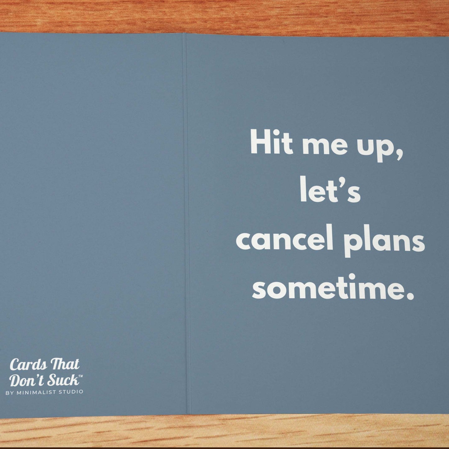 Cancel Plans Card - Minimalist Studio