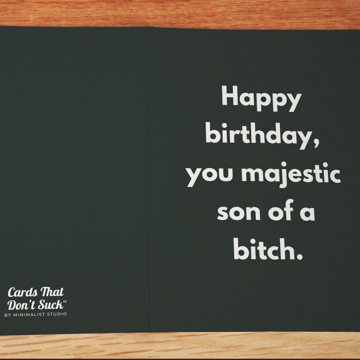 Majestic Son of a Bitch Birthday Card - Minimalist Studio