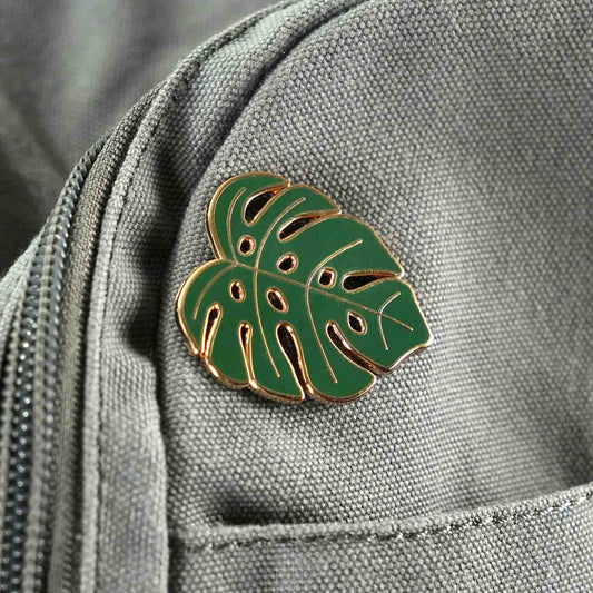 Monstera Leaf Hard Enamel Pin - Minimalist Studio