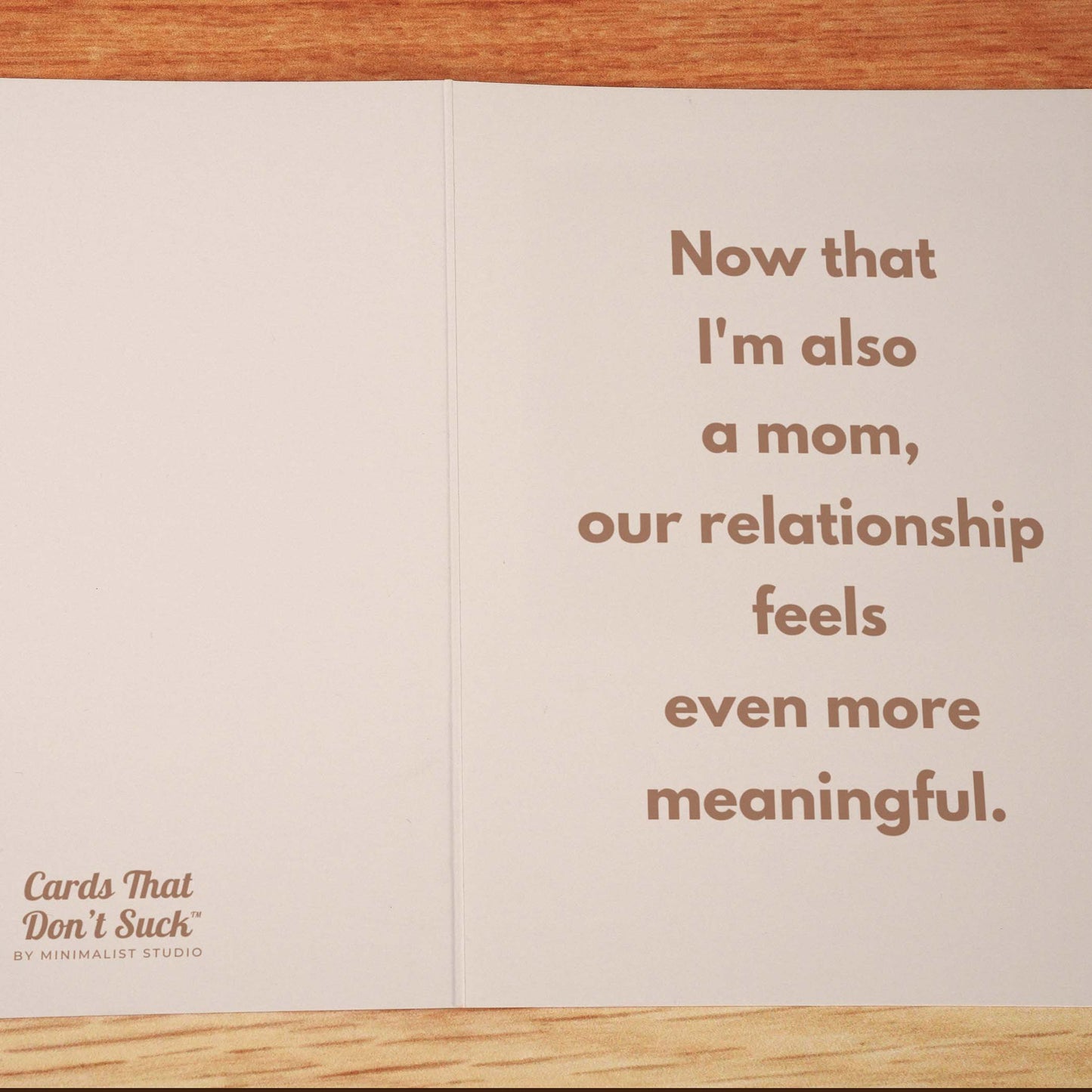Mom More Meaningful Card - Minimalist Studio