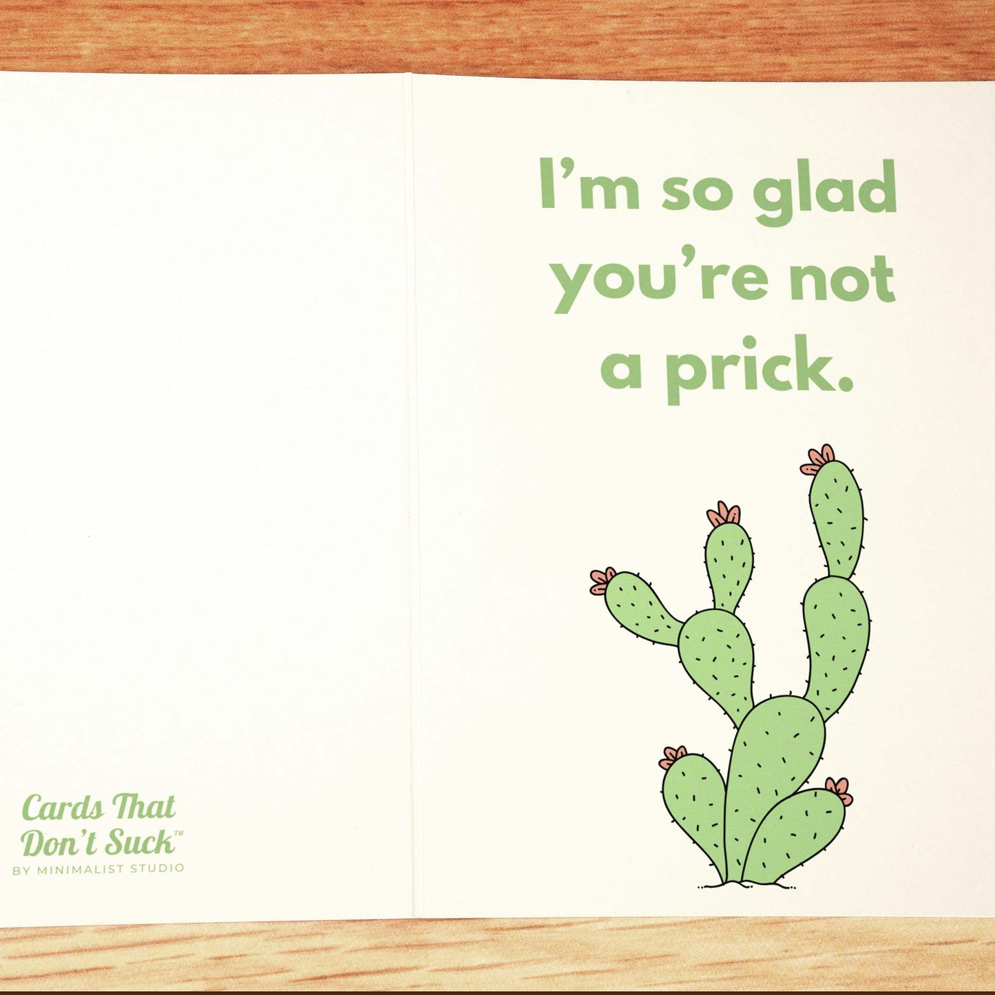 Not a Prick Thank You Card - Minimalist Studio