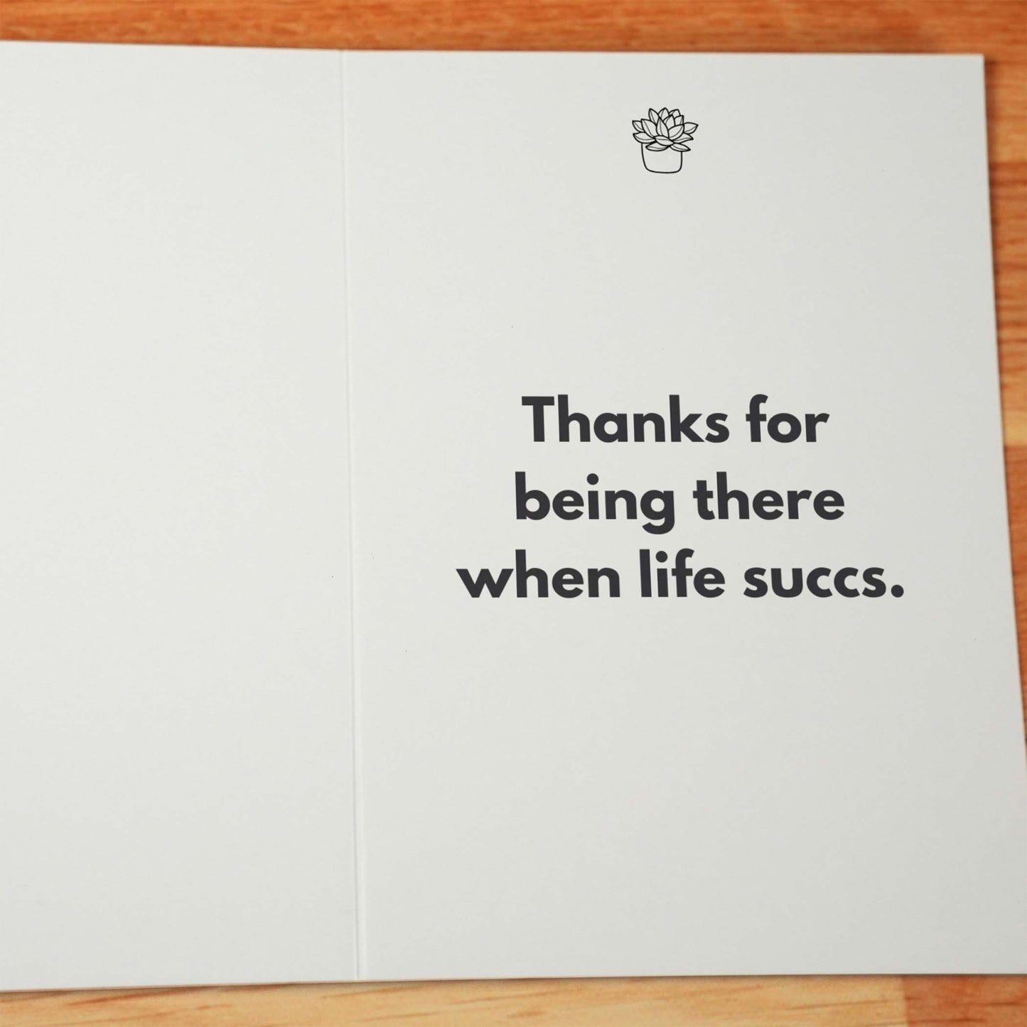 Not a Prick Thank You Card - Minimalist Studio