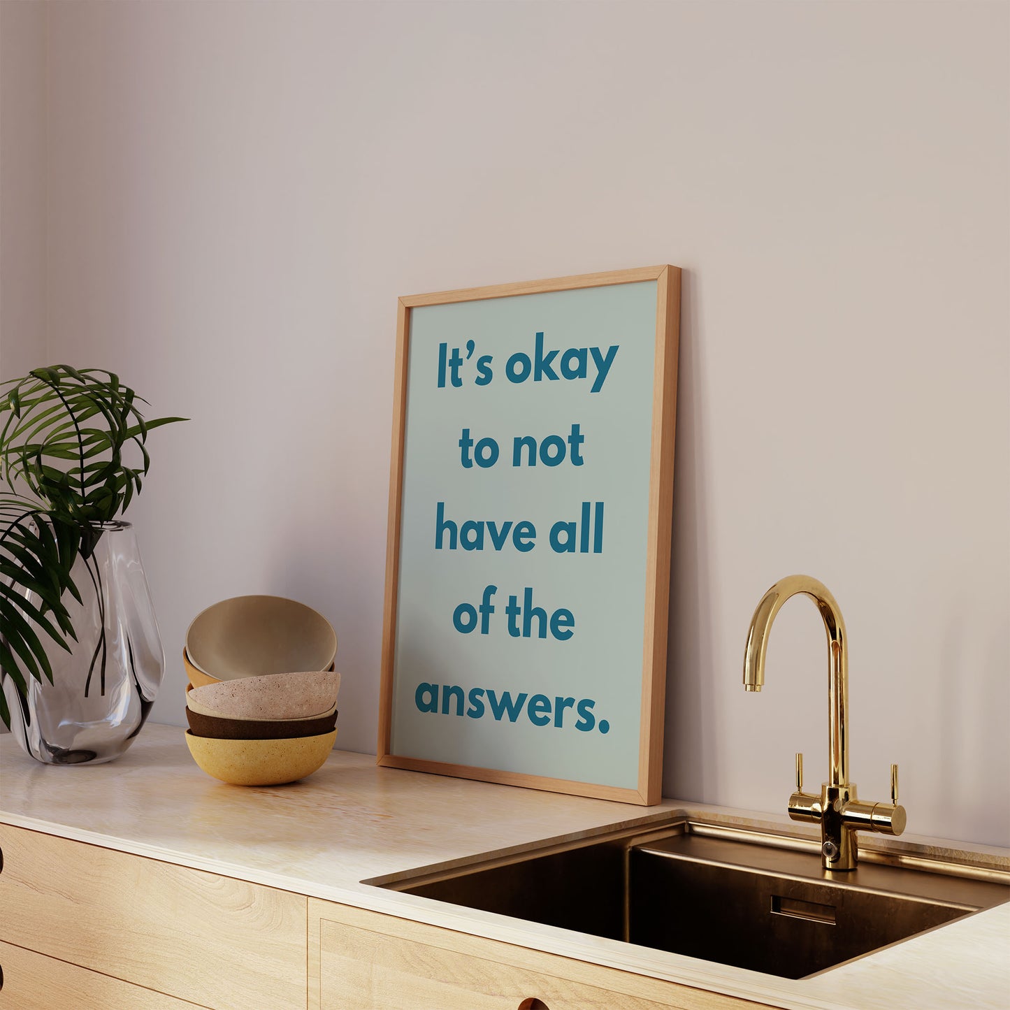 Okay Not Have Answers Art Print - Minimalist Studio