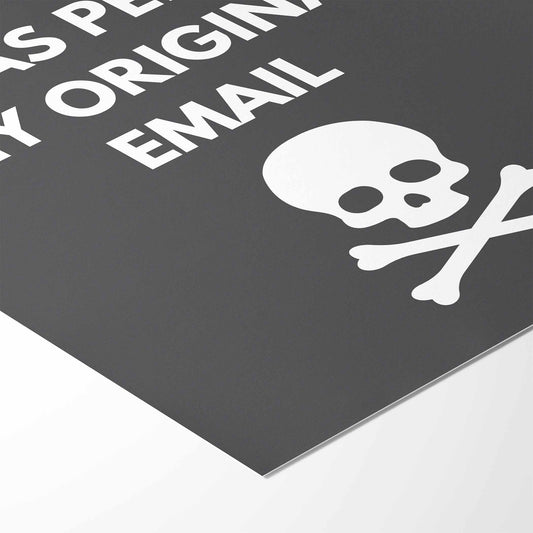 As Per Original Email Art Print - Minimalist Studio