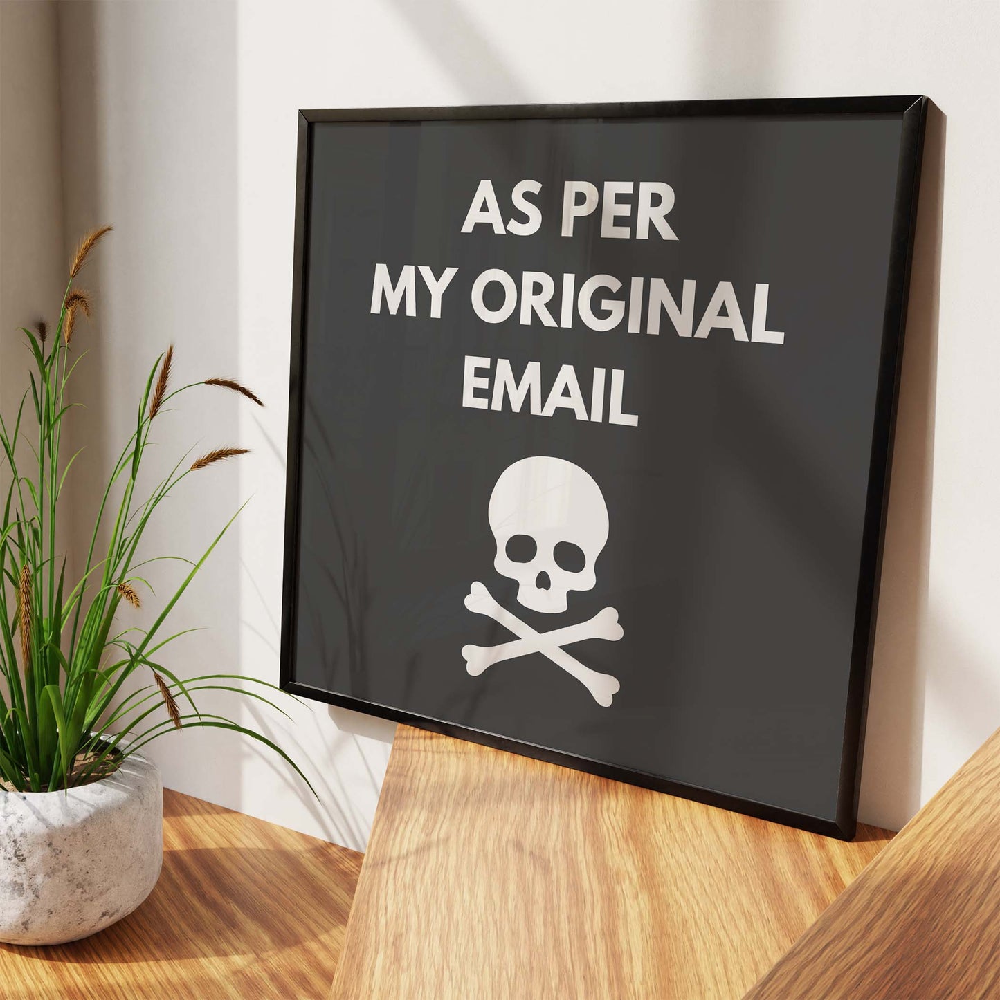 As Per Original Email Art Print - Minimalist Studio