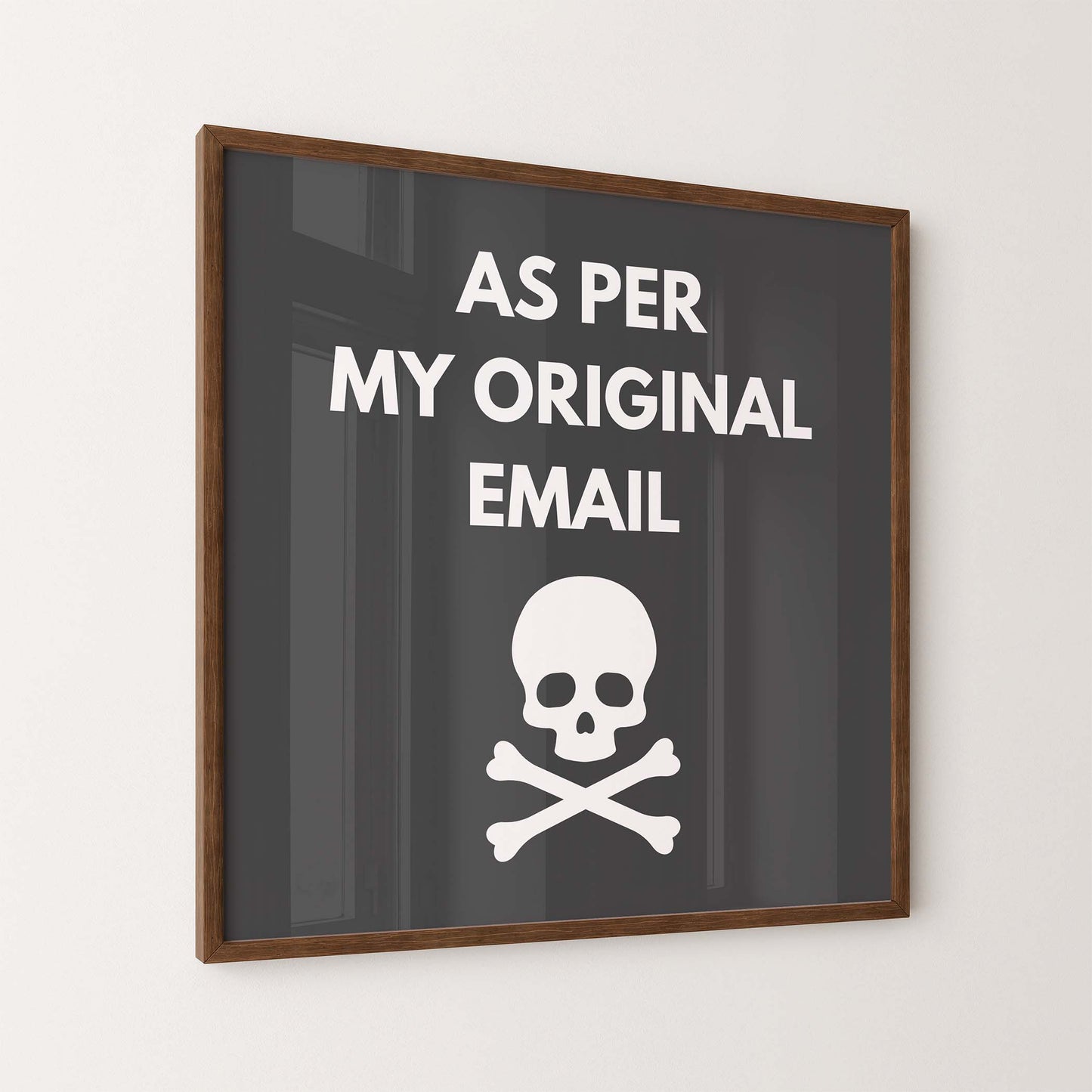 As Per Original Email Art Print - Minimalist Studio