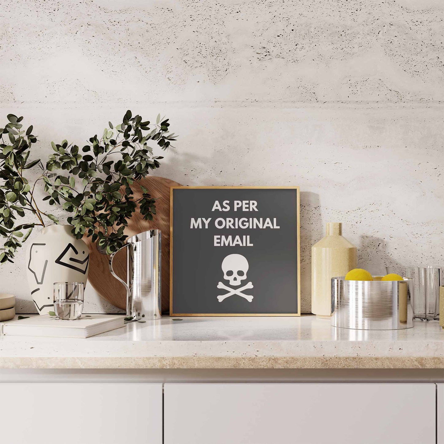 As Per Original Email Art Print - Minimalist Studio