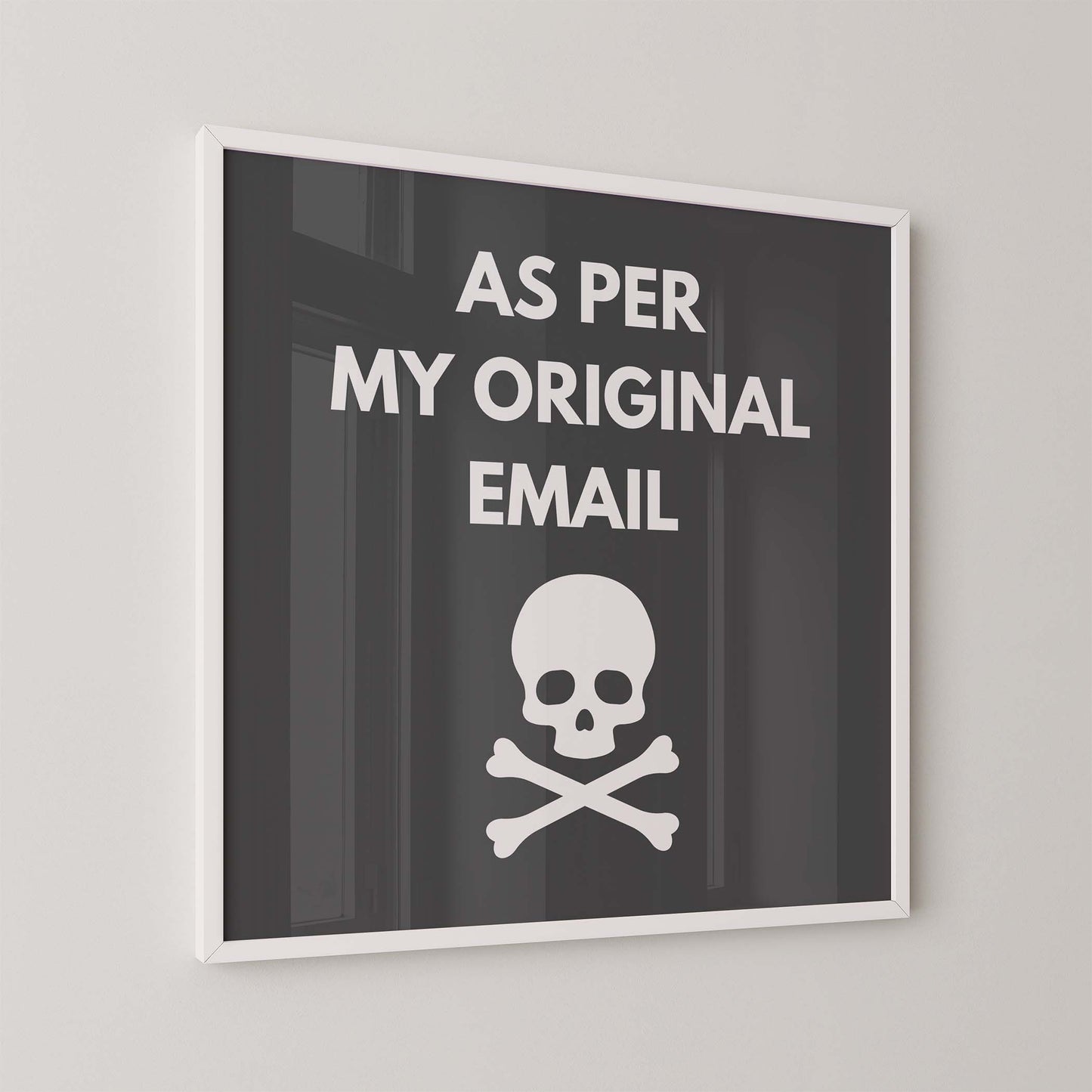 As Per Original Email Art Print - Minimalist Studio
