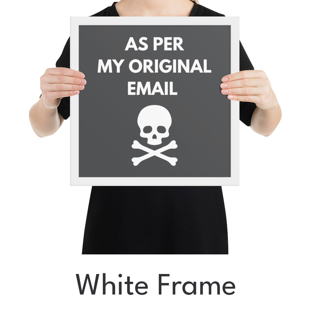 As Per Original Email Art Print - Minimalist Studio