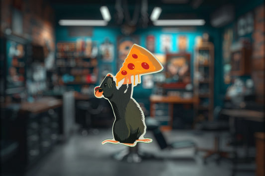 Pizza Rat Temporary Tattoo - Minimalist Studio