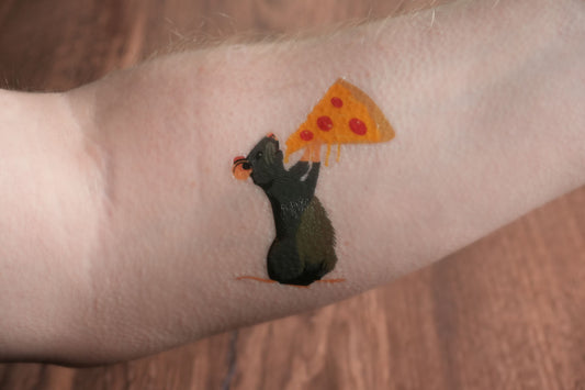 Pizza Rat Temporary Tattoo - Minimalist Studio