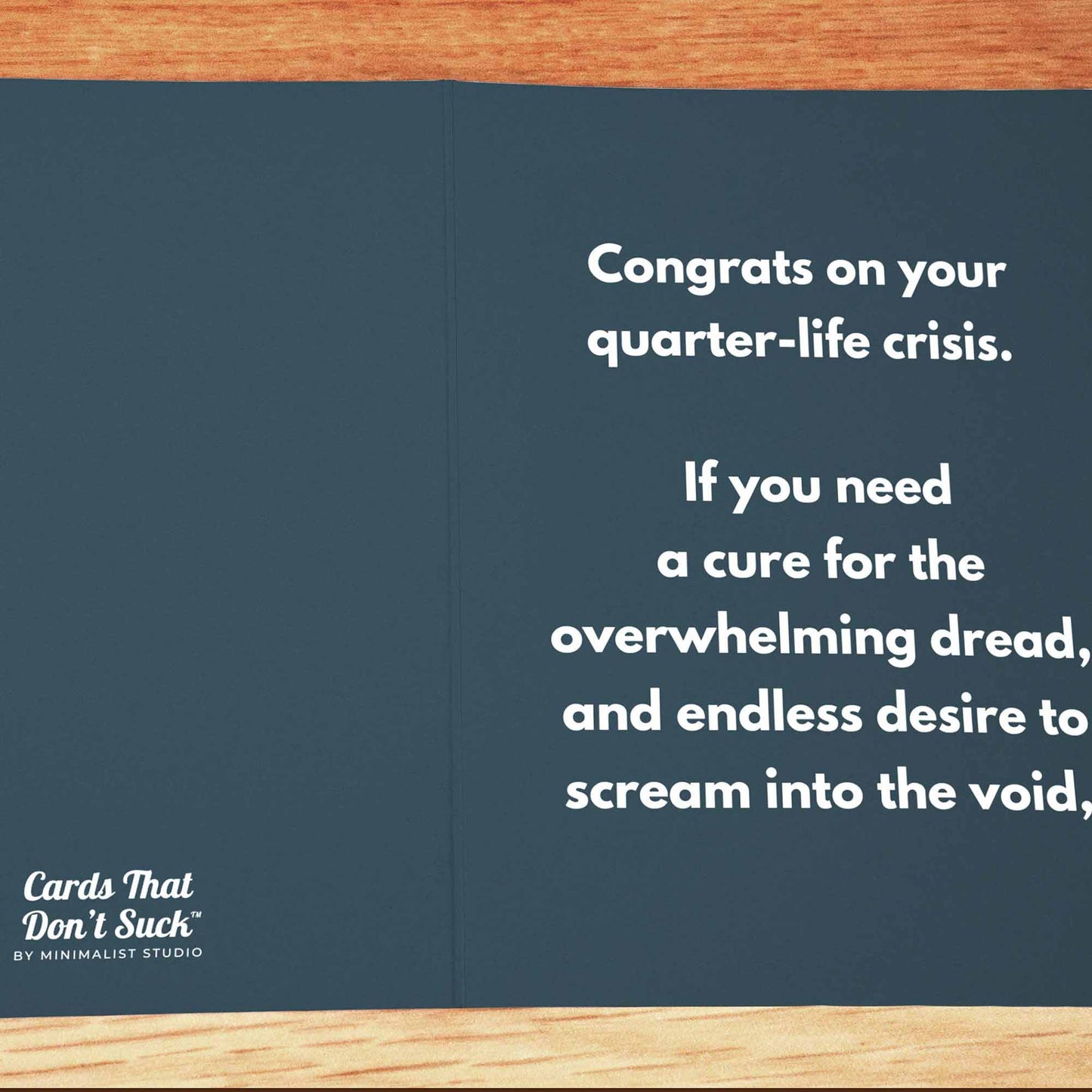 Quarter-Life Crisis Birthday Card - Minimalist Studio