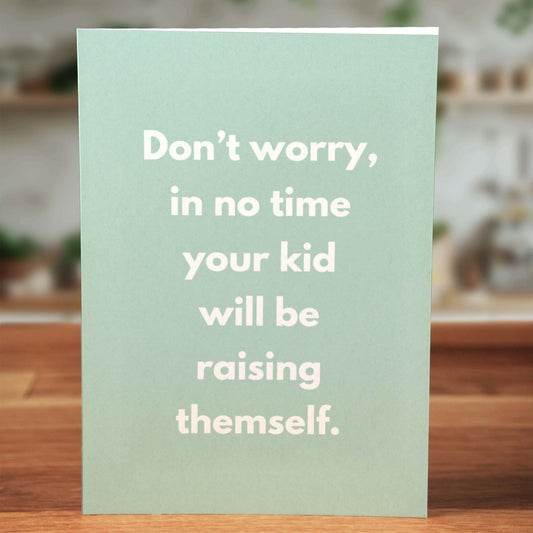 Raising Themself New Baby Card - Minimalist Studio
