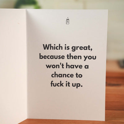 Raising Themself New Baby Card - Minimalist Studio