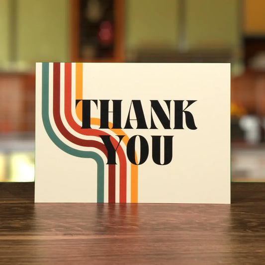 Retro Thank You Card 10-Pack - Minimalist Studio