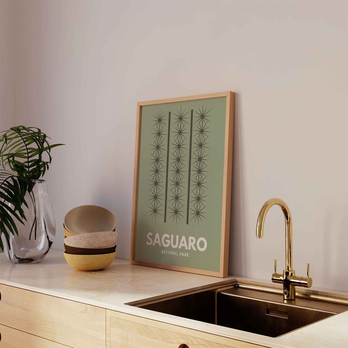 Saguaro National Park Art Print - Minimalist Studio