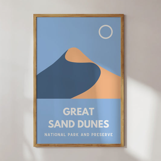 Great Sand Dunes National Park and Preserve Art Print - Minimalist Studio