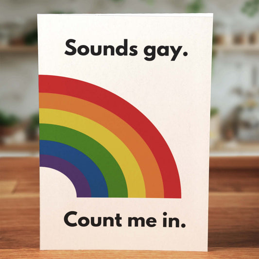 Sounds Gay Pride Card - Minimalist Studio