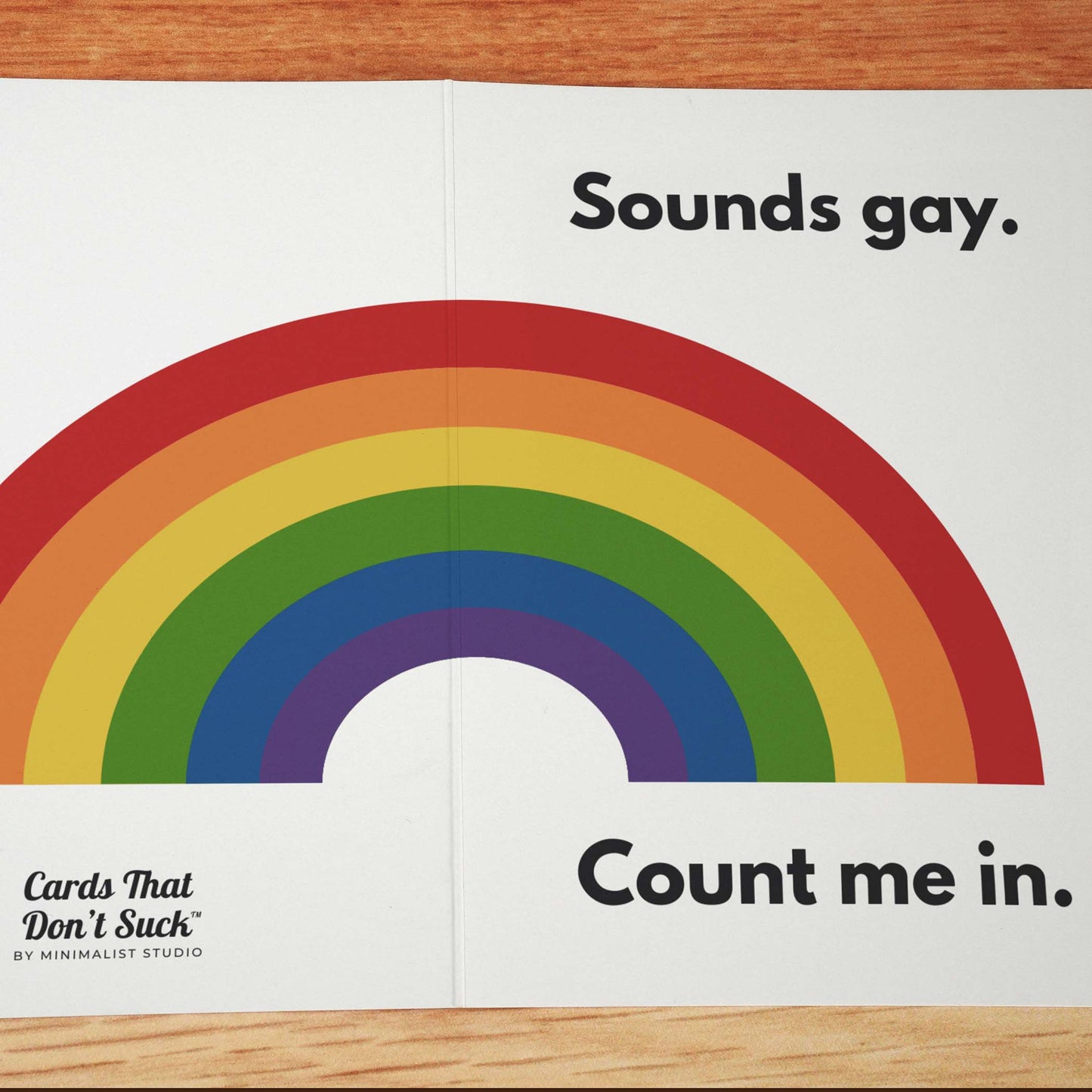 Sounds Gay Pride Card - Minimalist Studio
