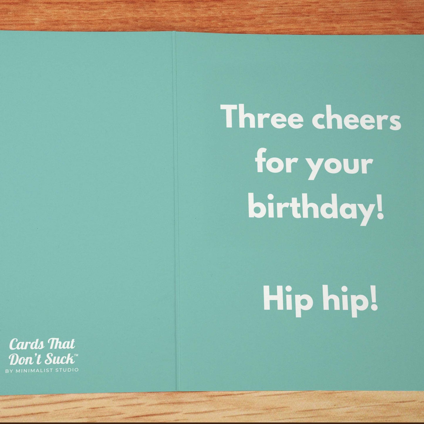 Three Cheers Birthday Card - Minimalist Studio