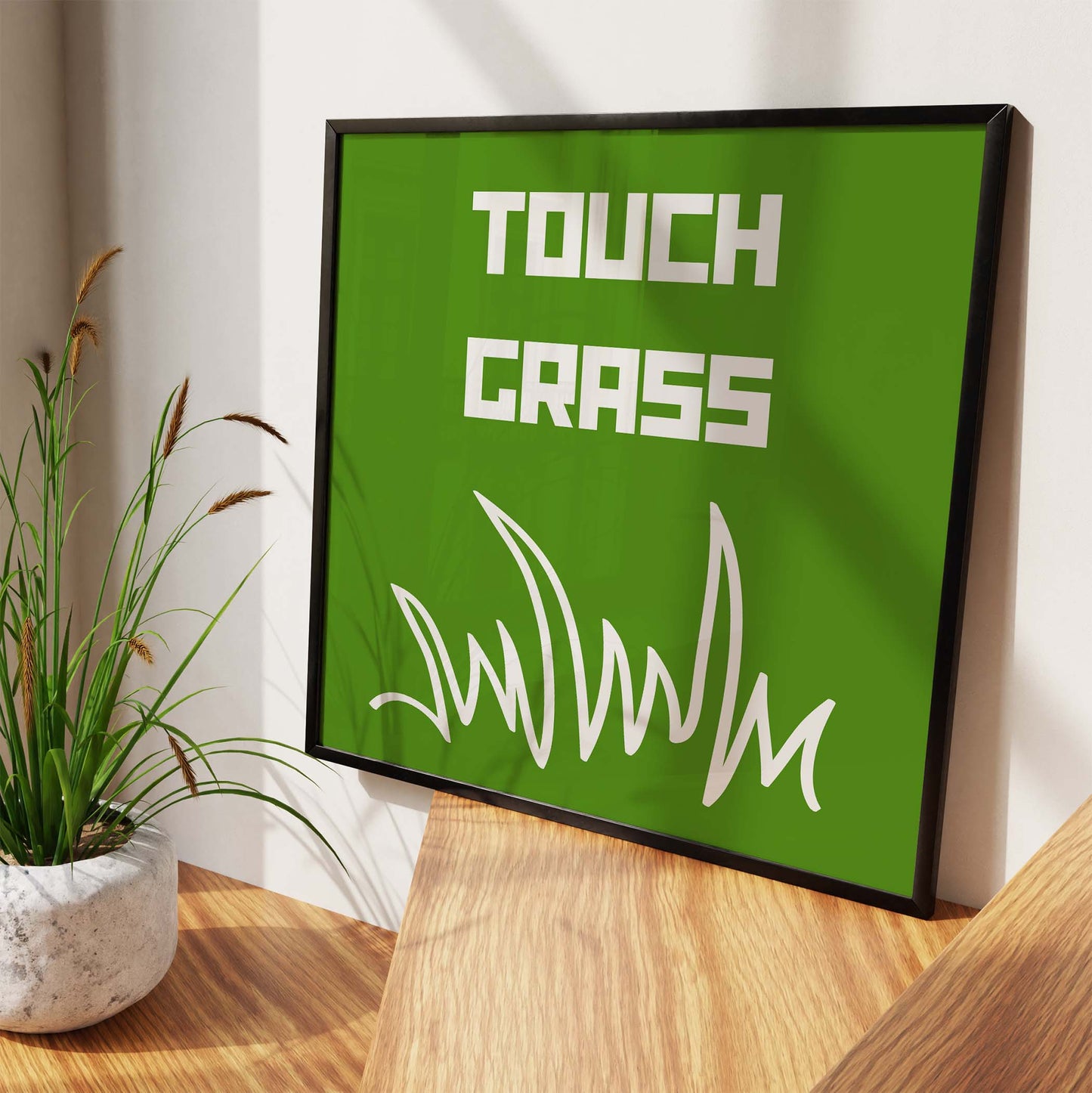 Touch Grass Art Print - Minimalist Studio