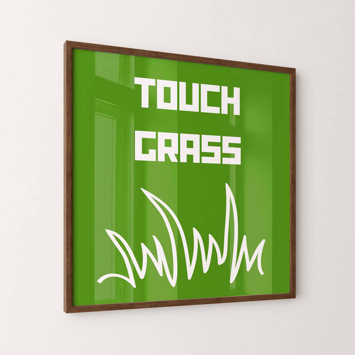 Touch Grass Art Print - Minimalist Studio