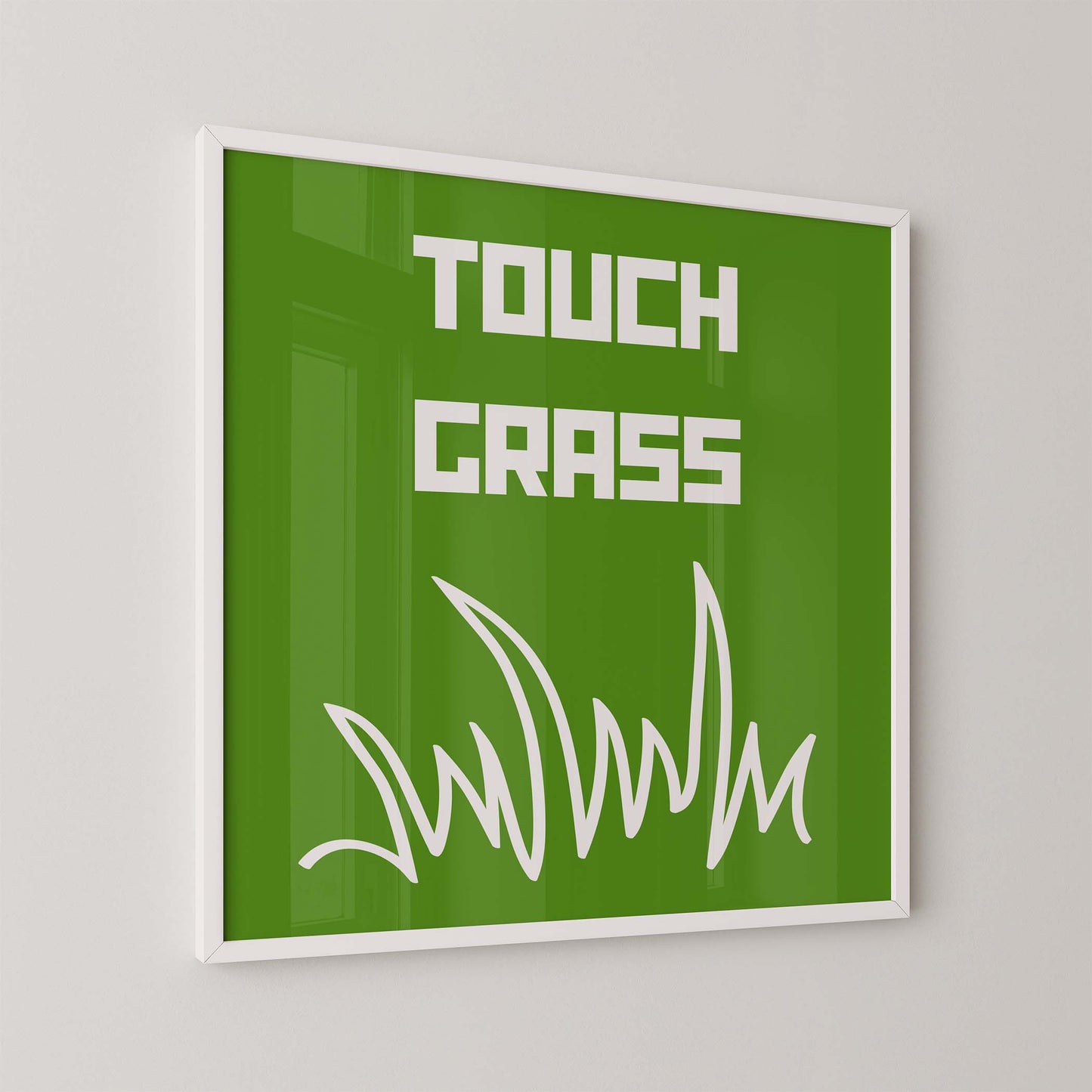 Touch Grass Art Print - Minimalist Studio