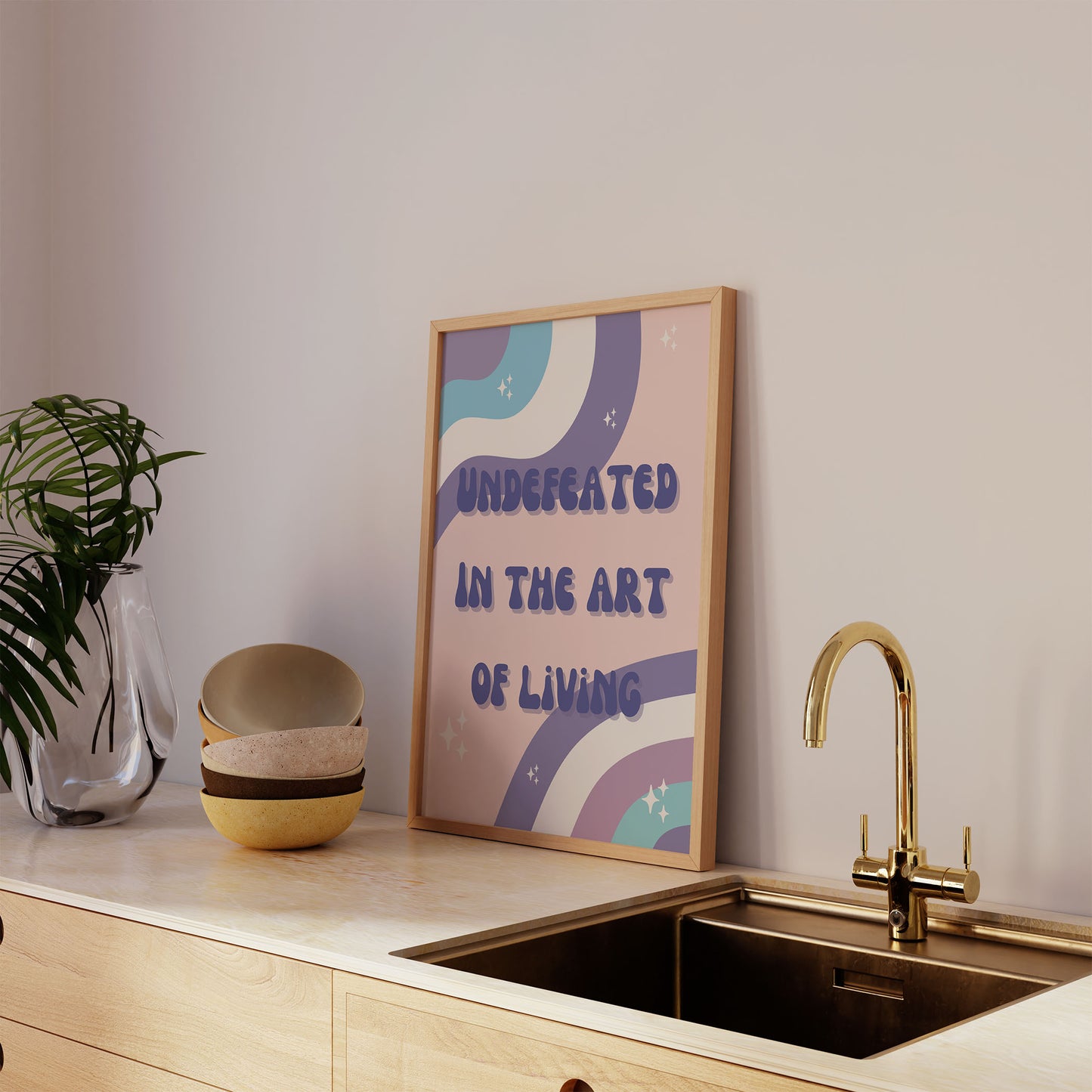 Undefeated Art of Living Art Print - Minimalist Studio