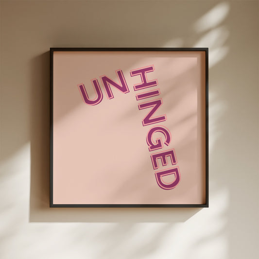 Unhinged Art Print - Minimalist Studio