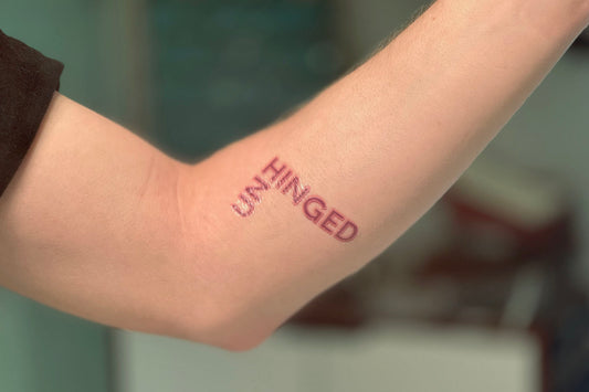 Unhinged Temporary Tattoo - Minimalist Studio