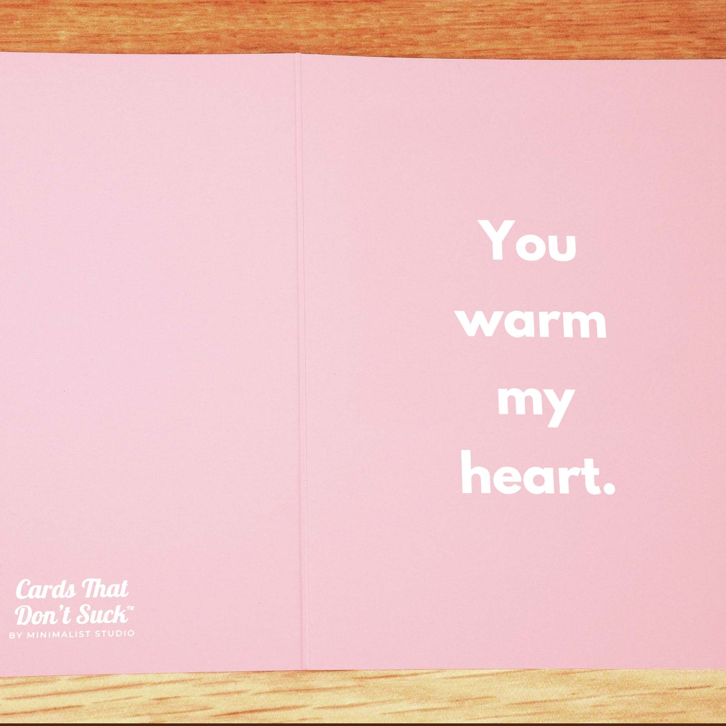 You Warm My Heart Card - Minimalist Studio