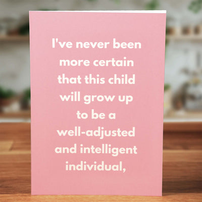 Well-Adjusted Child Card - Minimalist Studio