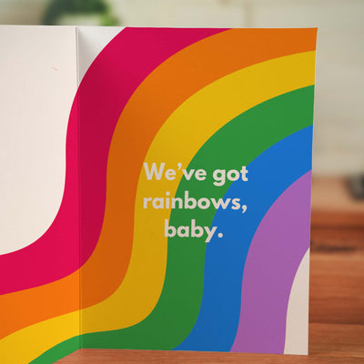 The Hell with Straight Lines Pride Card - Minimalist Studio