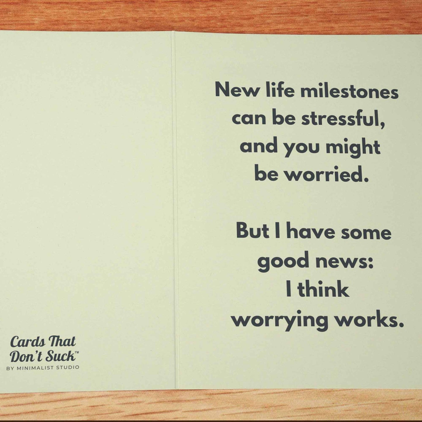 Worrying Works Card - Minimalist Studio