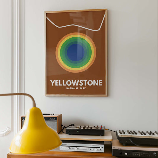 Yellowstone National Park Art Print - Minimalist Studio
