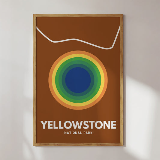 Yellowstone National Park Art Print - Minimalist Studio