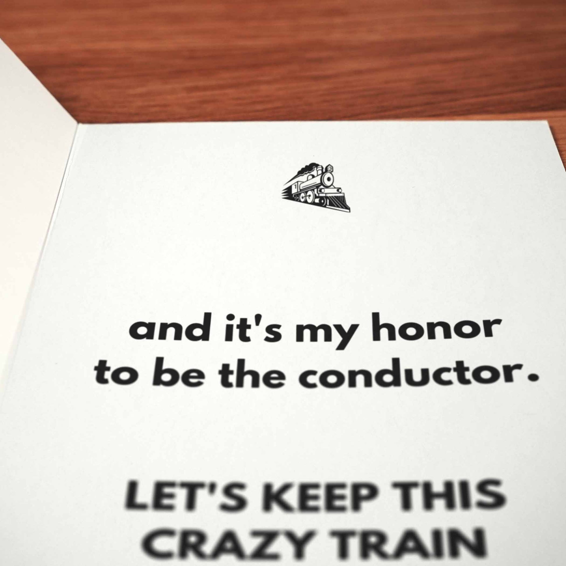 Absolute Trainwreck Card - Minimalist Studio