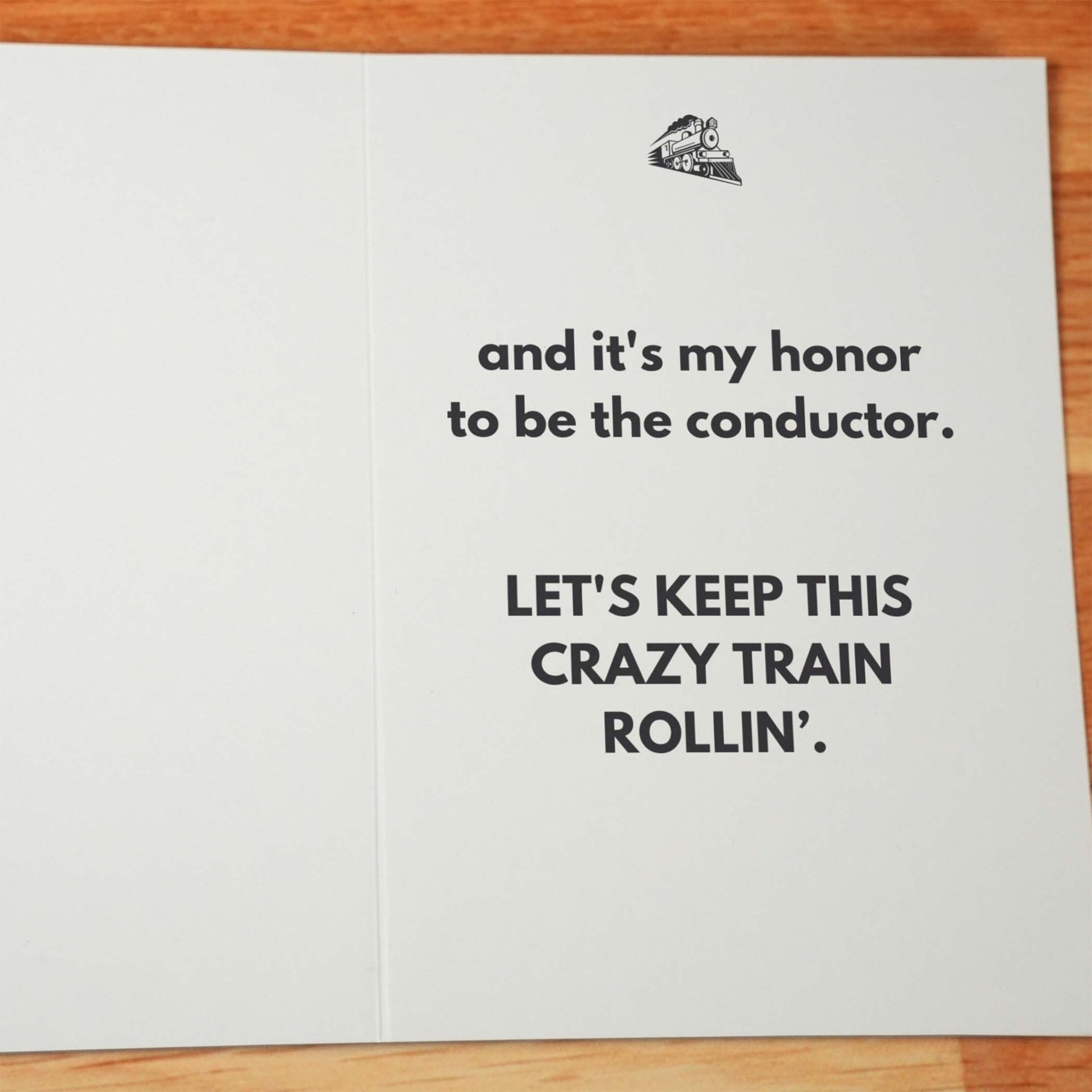 Absolute Trainwreck Card - Minimalist Studio