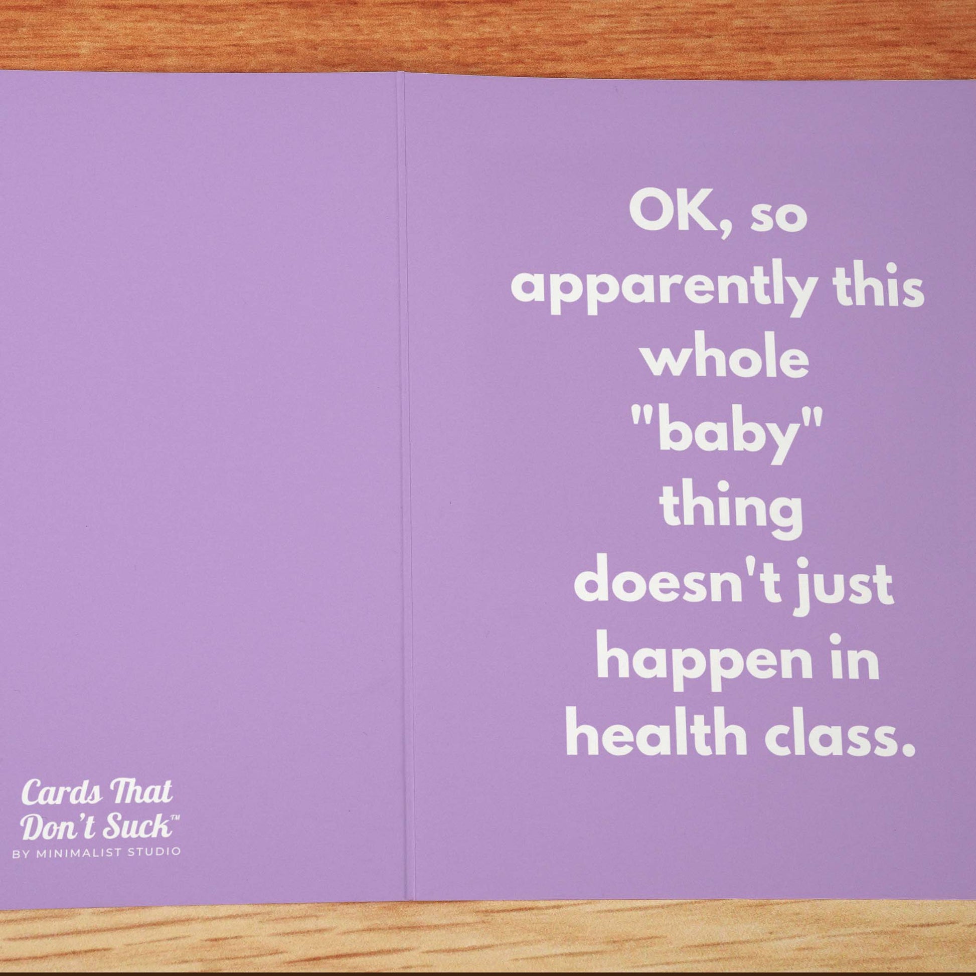 Baby Health Class Card - Minimalist Studio