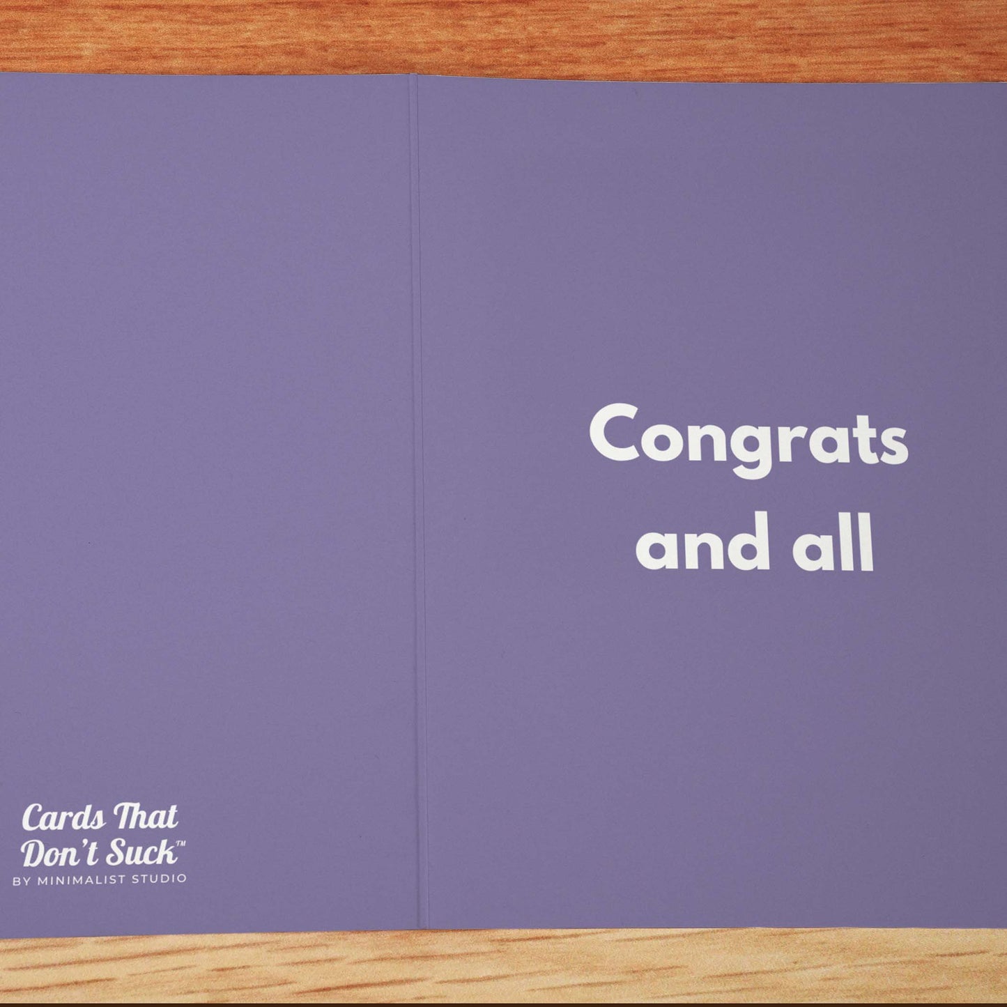 Congrats and All Card - Minimalist Studio