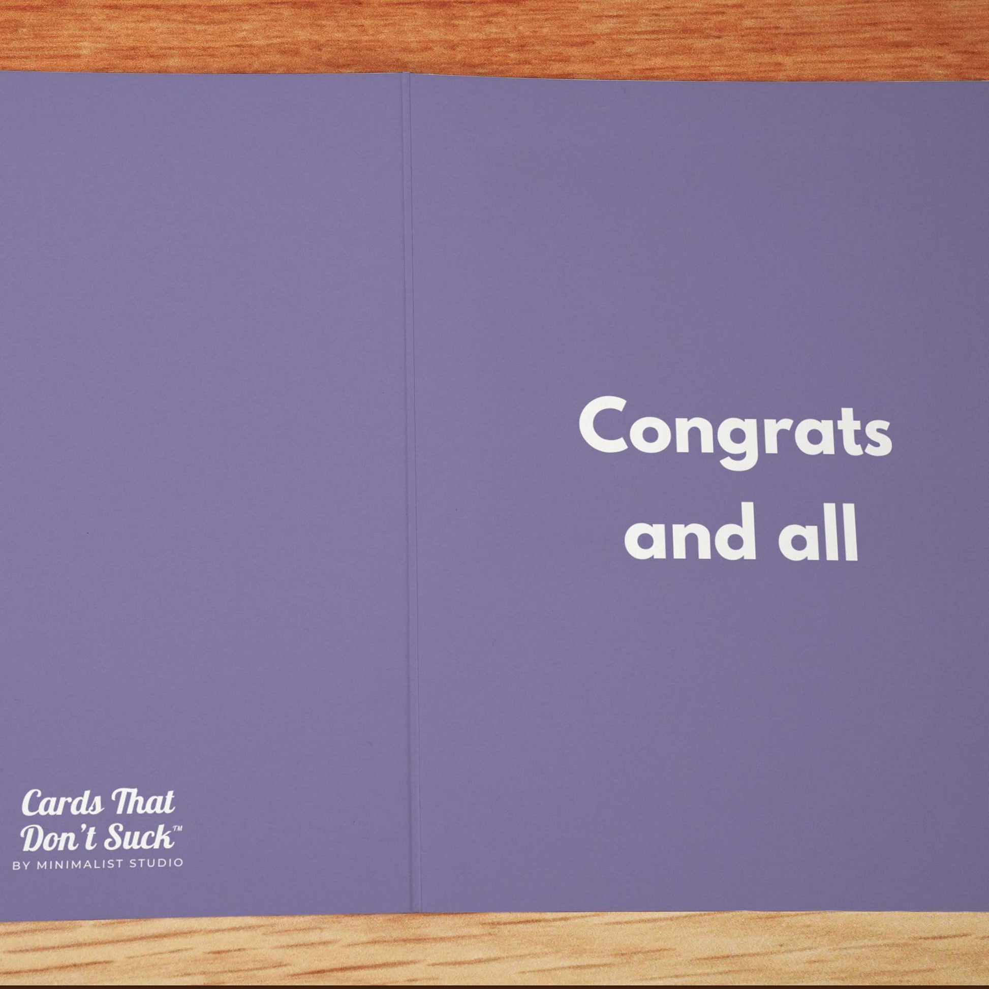 Congrats and All Card - Minimalist Studio
