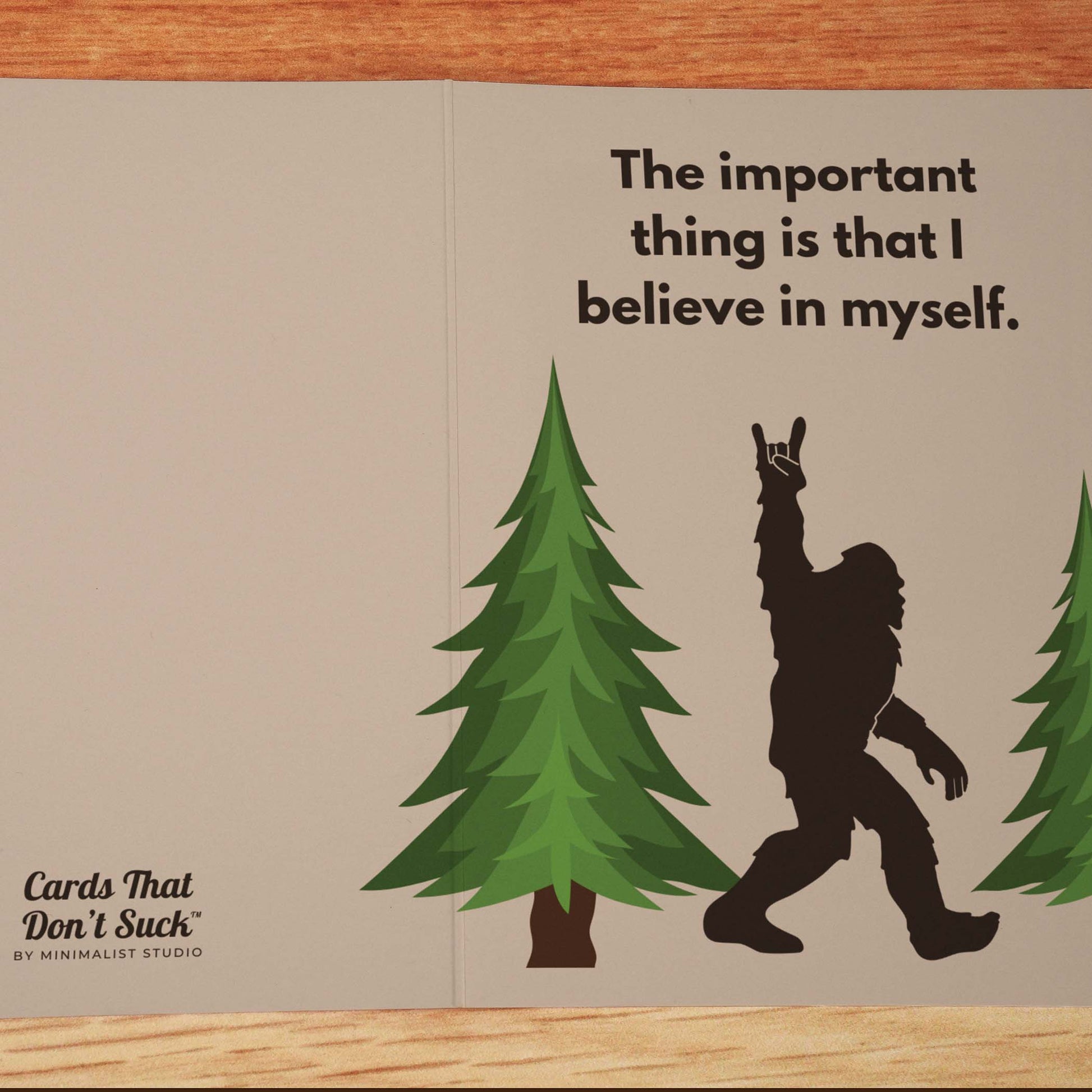 Bigfoot Believe Card - Minimalist Studio