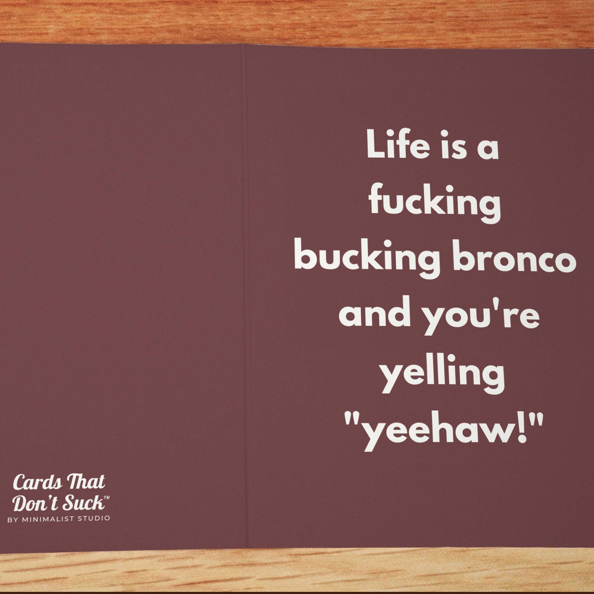 Bucking Bronco Card - Minimalist Studio