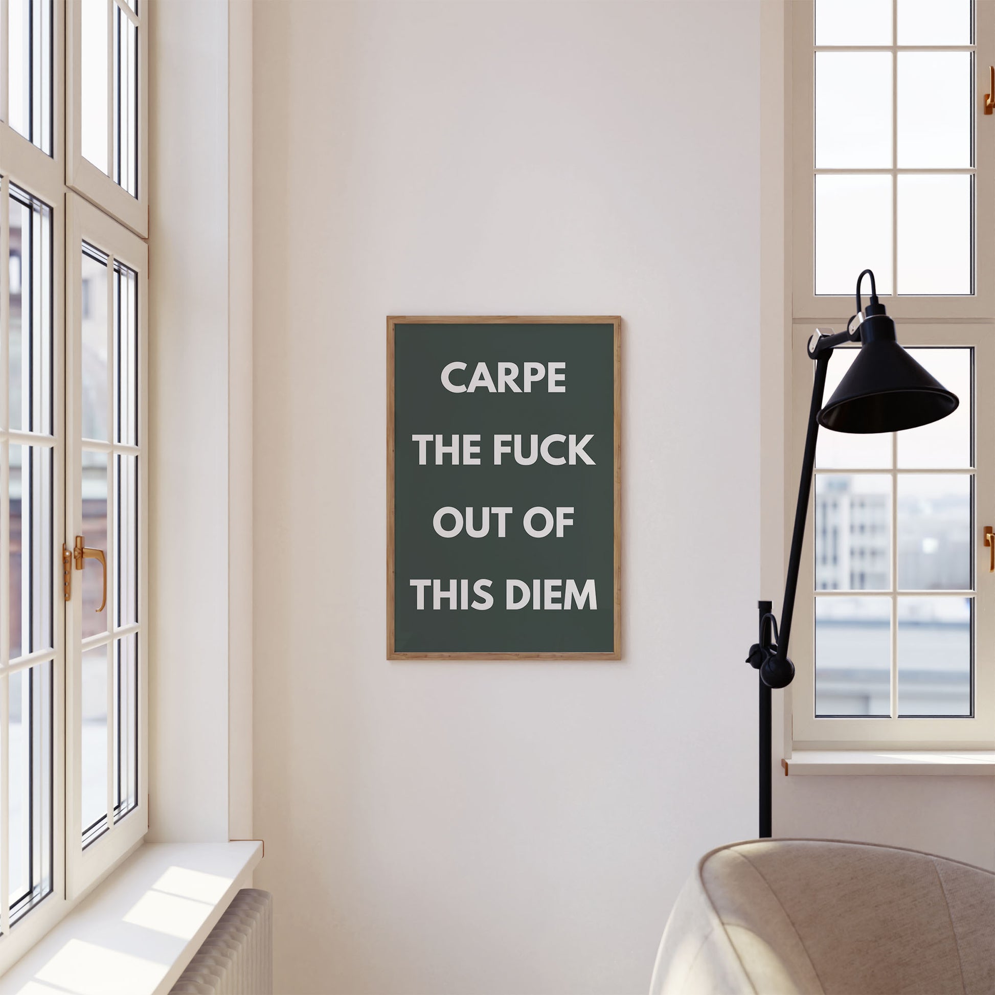 Carpe Diem Art Print - Minimalist Studio